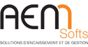 Logo AEM Softs — partenaire Transacom