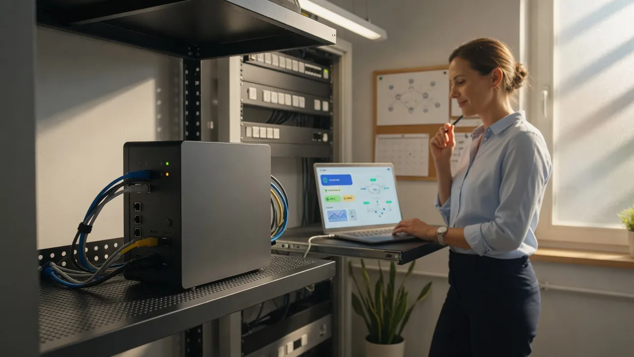 Gateway de sécurité réseau professionnelle en baie technique