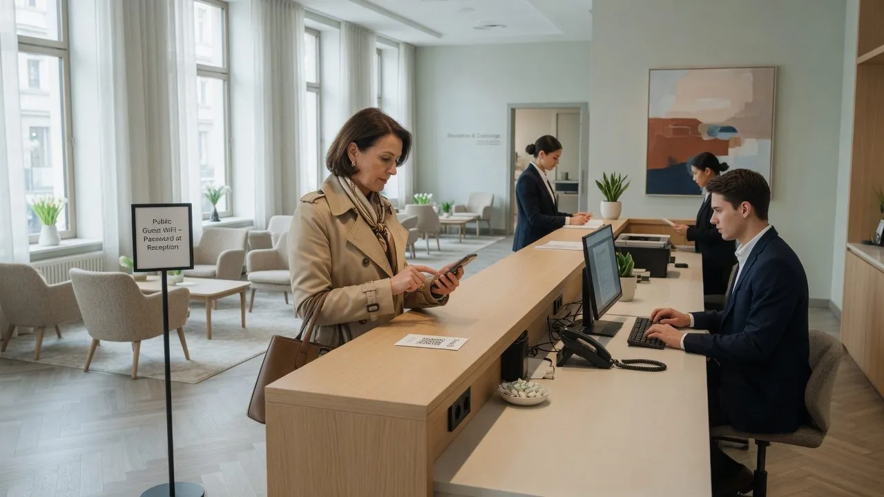 Accès Wifi public pour les visiteurs, distinct du réseau privé